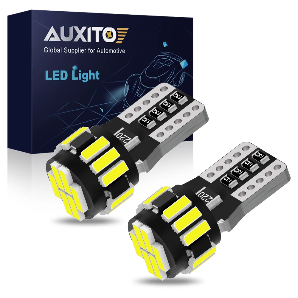 AUXITO 2/4Pcs W5W LED T10 Światło samochodowe LED Canbus Bez błędów Samochody Wewnętrzne oświetlenie tablicy rejestracyjnej Żarówka samochodowa Światła postojowe