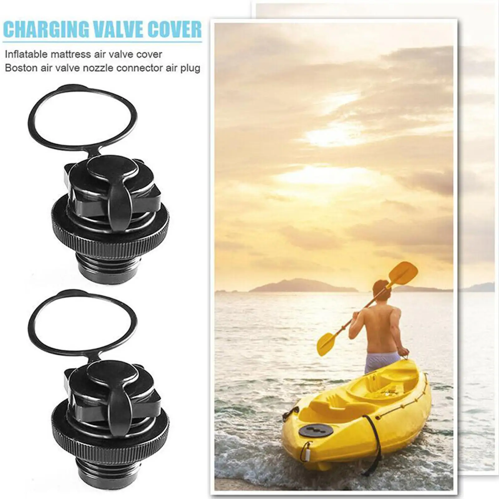 1/2 Pcs Air Valve Caps Screw Valve For Inflatable Boat Fishing Boat Air Bed Jilong Intex Seahawk Inflatable Dinghy Raft New