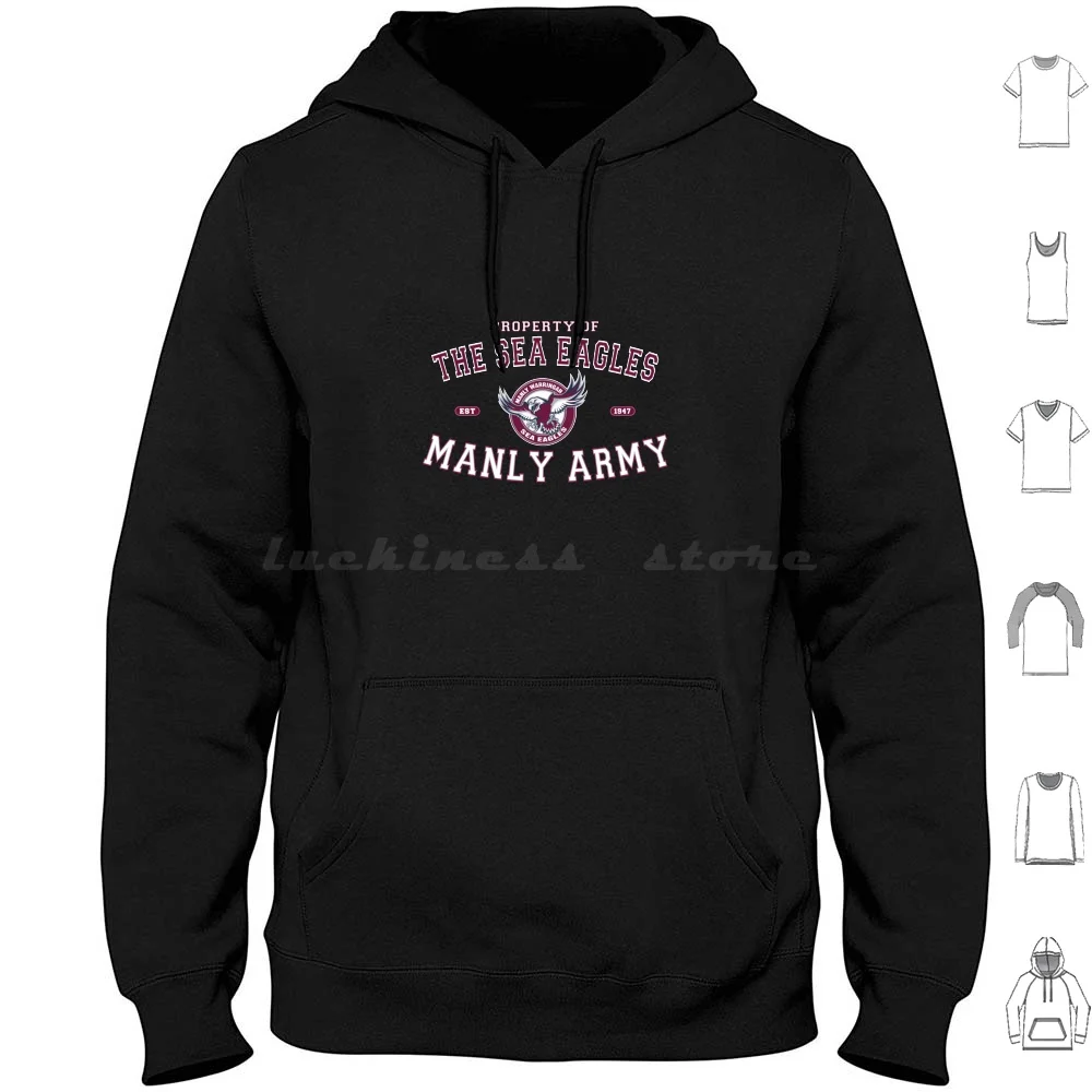 Nrl-The Manly Sea Army Hoodie cotton Long Sleeve Nrl National Rugby League Aussie Australia Aus Footy Sport Sports Fan