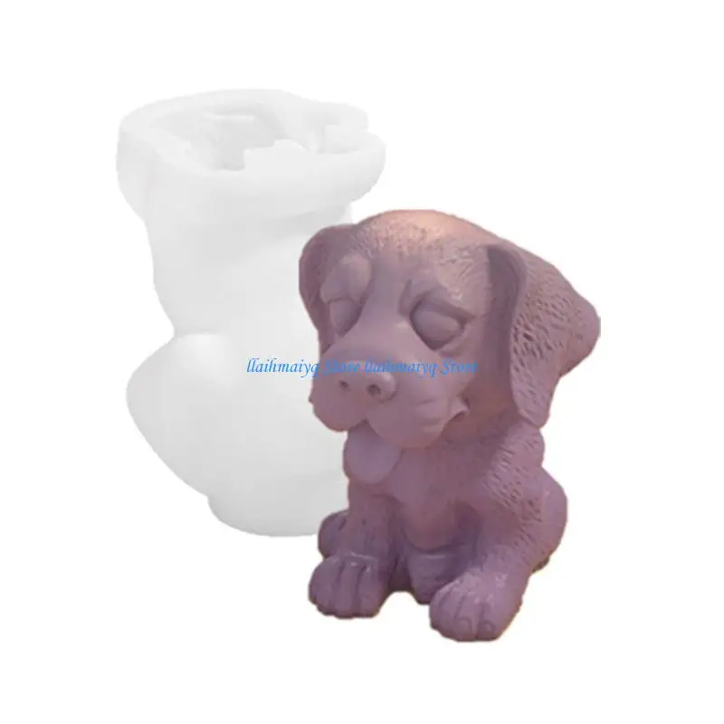 573B Innovative Silicone Mold for Crafting Delicate Dog Shaped Table Decorations