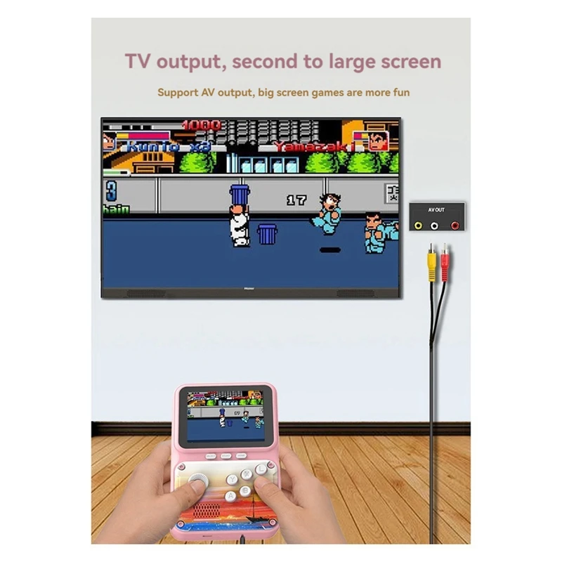 وحدة تحكم لعبة ريترو محمولة للأطفال ، ، بإنش ، ألعاب ، ممر ، اتصال AV ، دعم 2 لاعبين ، هدية