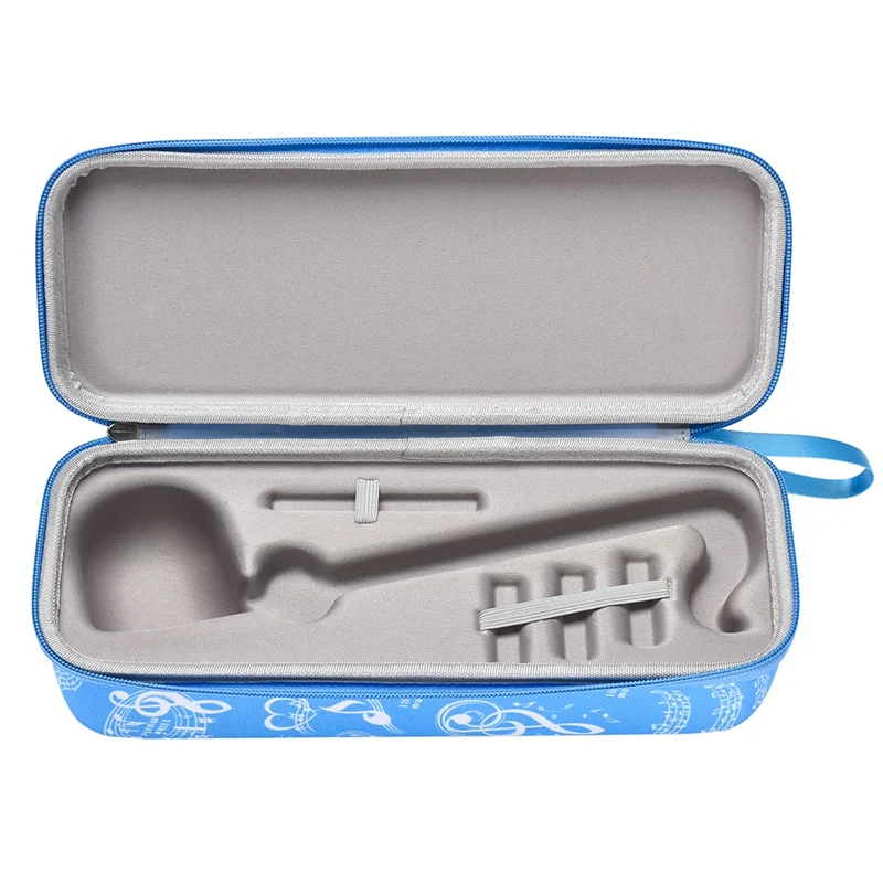 مناسبة لصندوق تخزين الآلات الموسيقية Otamatone، حافظة واقية للملاحظات الموسيقية على شكل الشرغوف الإلكتروني سهلة الاستخدام - أزرق