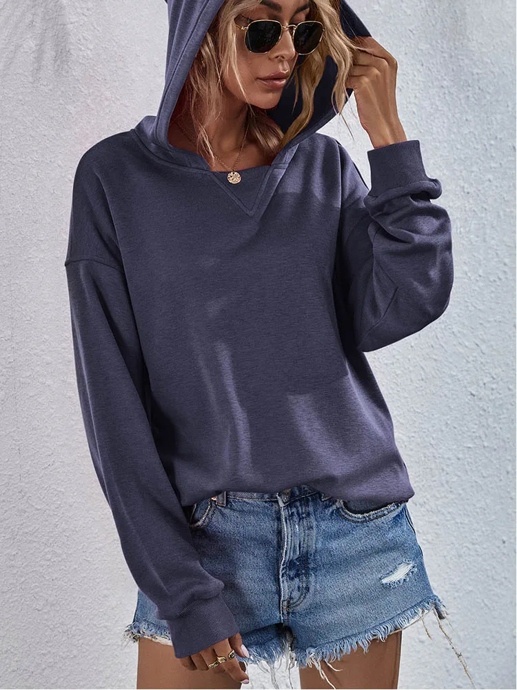 

Ropa De Mujer Casual Autumn Women Hoodies Lady Streetwear Ribbed Hoody Loose Women Pullovers Warm Winter Sweatershirts