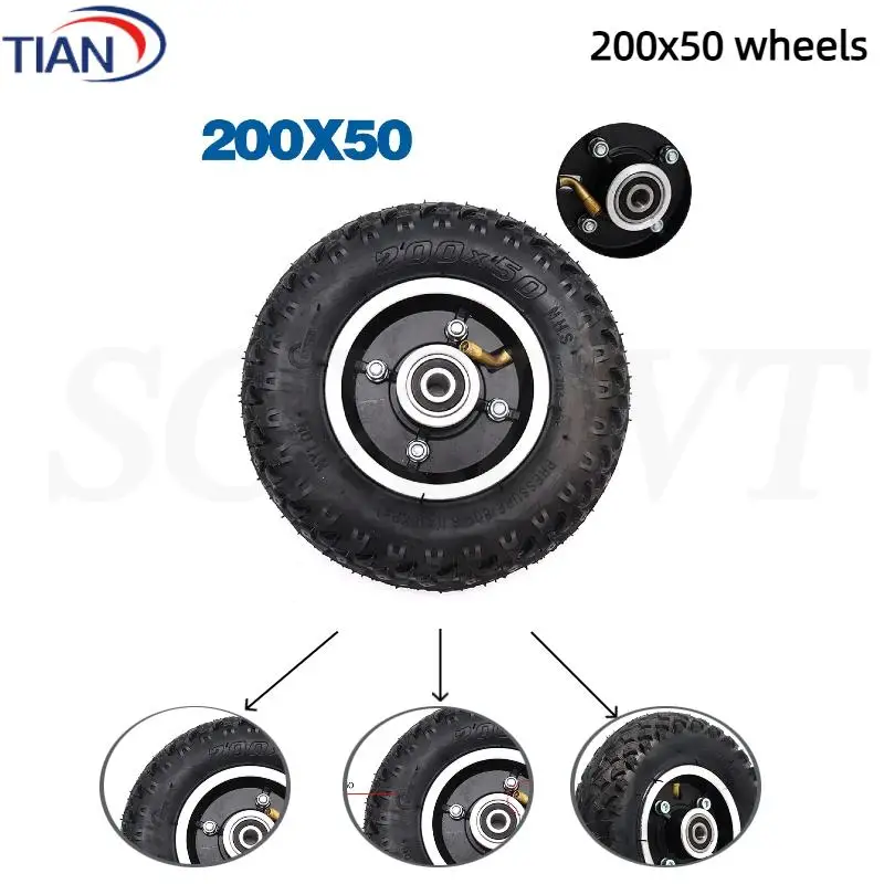 

New 200X50 wheels suitable for electric scooters tires wheelchairs trucks pneumatic hand carts