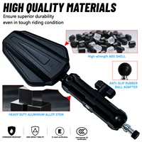 Espejos de aventura para Street ATV Dirt Quad Bike motocicleta espejo retrovisor lateral ajustable Universal M8 M10 perno montaje en manillar