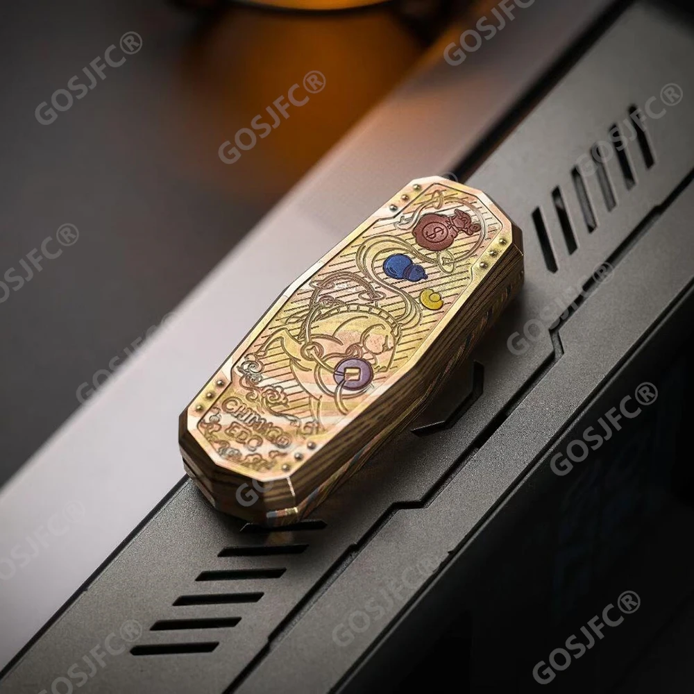CHIMAGO EDC Holy Stele Mokume Fidget Slider Fidget Toys Adults Stress Relief Toy Push Slider Original Designs