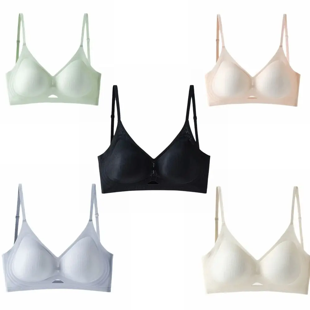 Bequemer Beauty-Back-BH für Damen, tiefer V-Ausschnitt, Push-up-BH, Anti-Sagging, dünn, atmungsaktiv, kabelloses Bralette für kleine Brüste – Detail 1