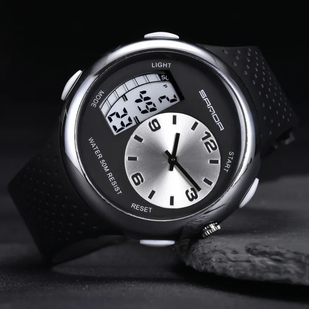 SANDA Fashion Digital Men's Watch Military Sport Waterproof Alarm Stopwatch Multi‑Function Sports Wristwatch Relogio Masculino