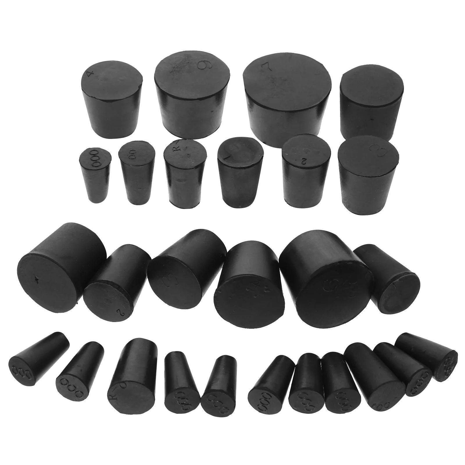 

Solid Rubber Stopper Sealing Plugs Stoppers Lab Portable for Holes Assorted Sizes Bungs