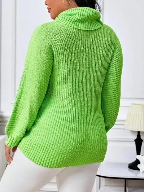 

Осень и зима 2025: теплый свитер с высоким воротом, женский толстый вязаный базовый свитер, повседневный простой вязаный свитер с воротником