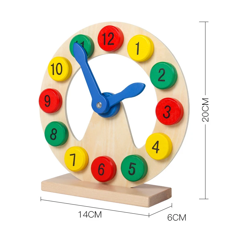 Montessori Baby 3D orologio in legno giocattoli per bambini da 1 a 6 anni bambini in età prescolare tempo cognizione del colore giochi di apprendimento giocattolo educativo