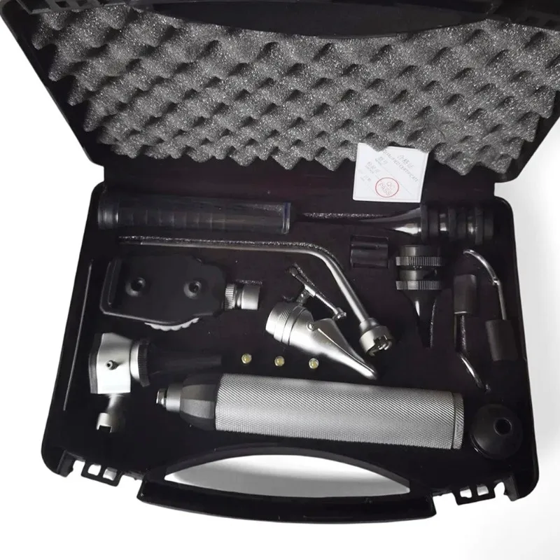 ENT Examination Kit, Ophthalmoscope, Otoscope, Nasal Speculum, Laryngoscope, ENT Examination Tool for Small Animals