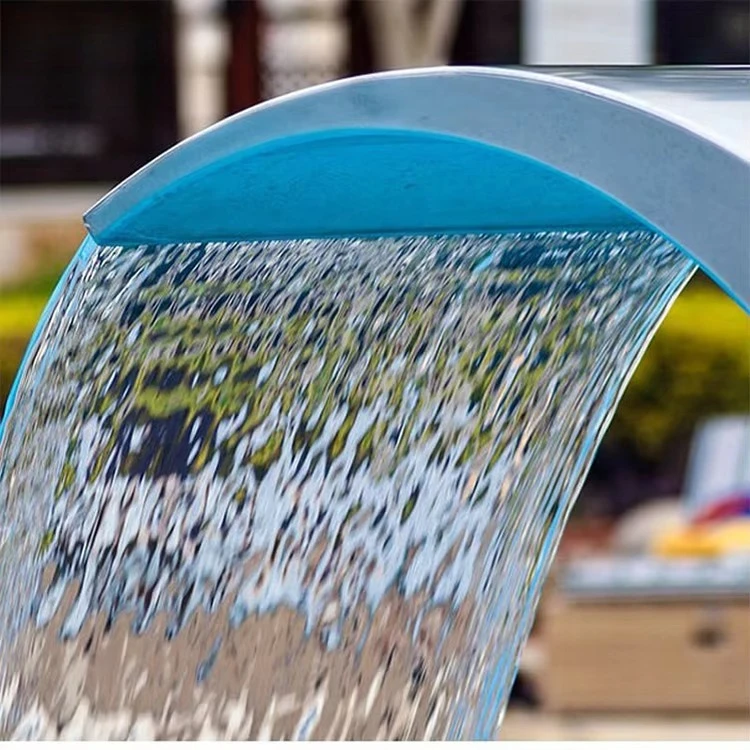 Stainless Steel Waterfall Spillway for Swimming Pool Spa Garden Landscape Decoration