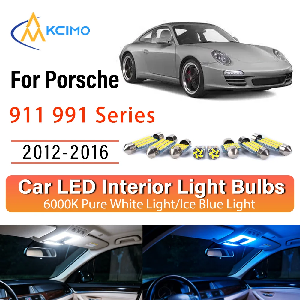 Kit d'éclairage intérieur LED à lueur persistante pour Porsche 911 Série 991 (2012-2016) – Remplacement des lampes de dôme, de lecture, de coffre et de habitacle – Amélioration