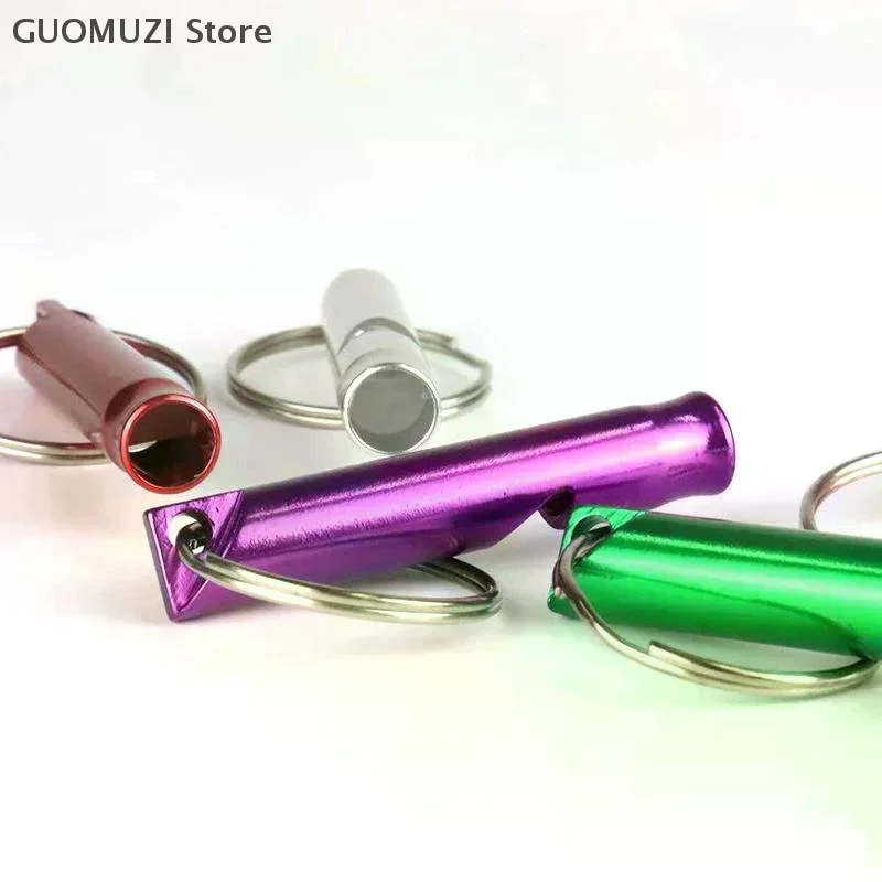 1/3Pcs Small Multifunctional Aluminum Emergency Survival Whistle Keychain Camping Hiking Outdoor Tool Training Whistle