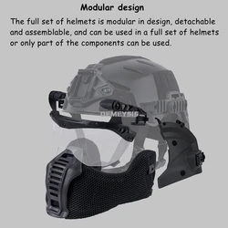 Casco táctico Wendy 3.0 con máscara para airsoft y paintball