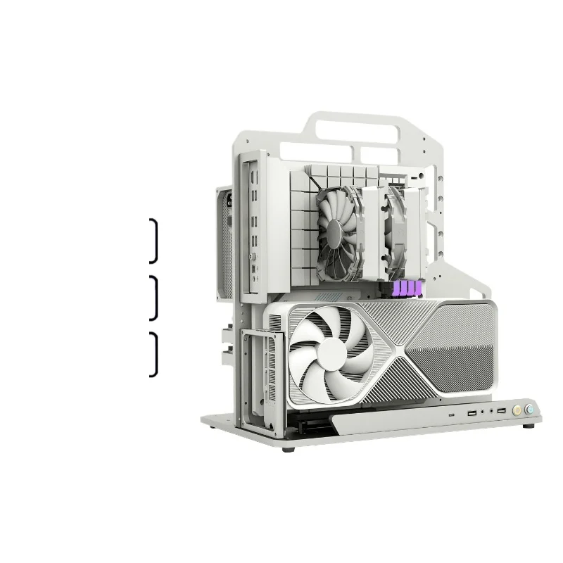 

Open chassis main board air-cooled aluminum alloy computer rack graphics card vertical plug