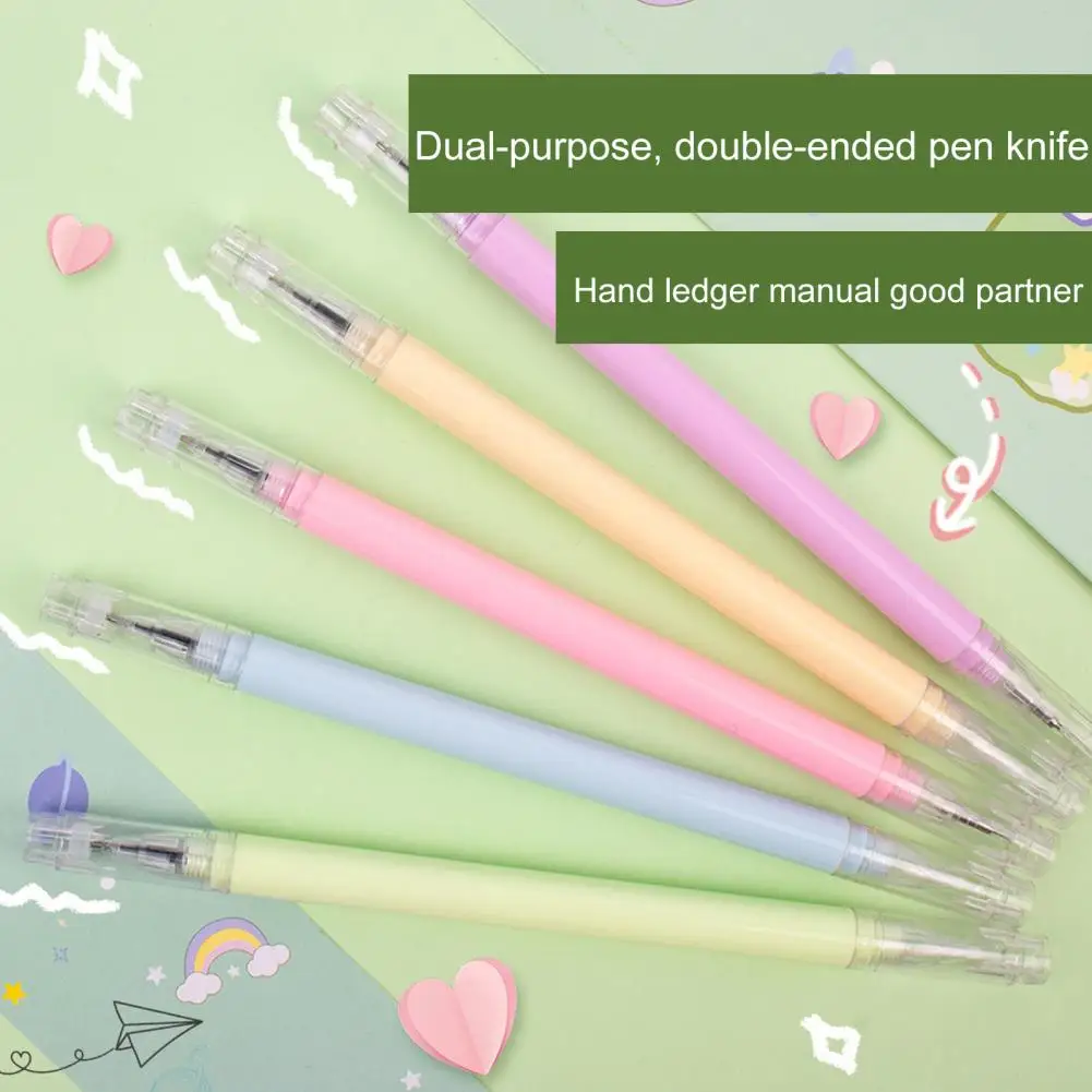 قوي الحرفية القاطع ل سجل القصاصات ، خفيفة الوزن ورقة قطع القلم ، المزدوج رئيس الفن ورقة ، الكتابة ، 2 قطعة/المجموعة