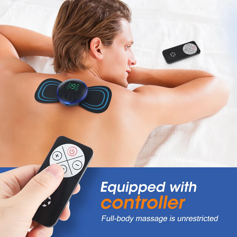 Electric EMS Neck Massager 8 Mode Cervical Massage Patch Shoulder Leg Arm Abdominal Pulse Muscle Stimulator Portable Pain Relief