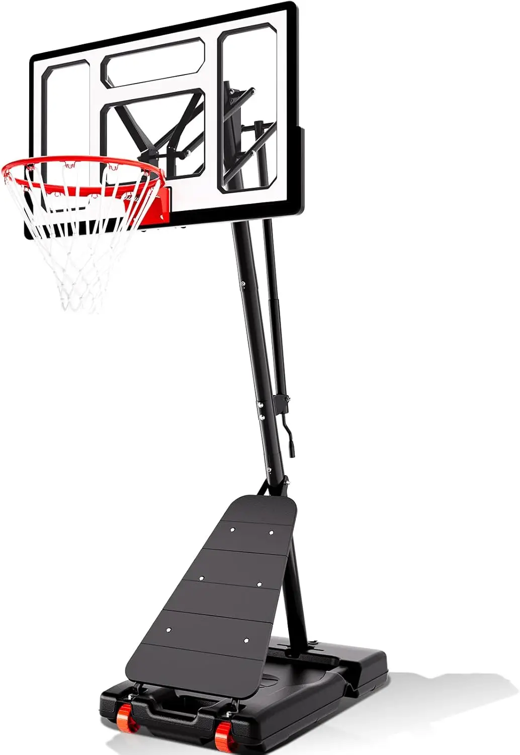 

Portable Basketball Hoop 44" Impact Backboard, 5.3-10FT Adjustable Height with Wheels for Adults