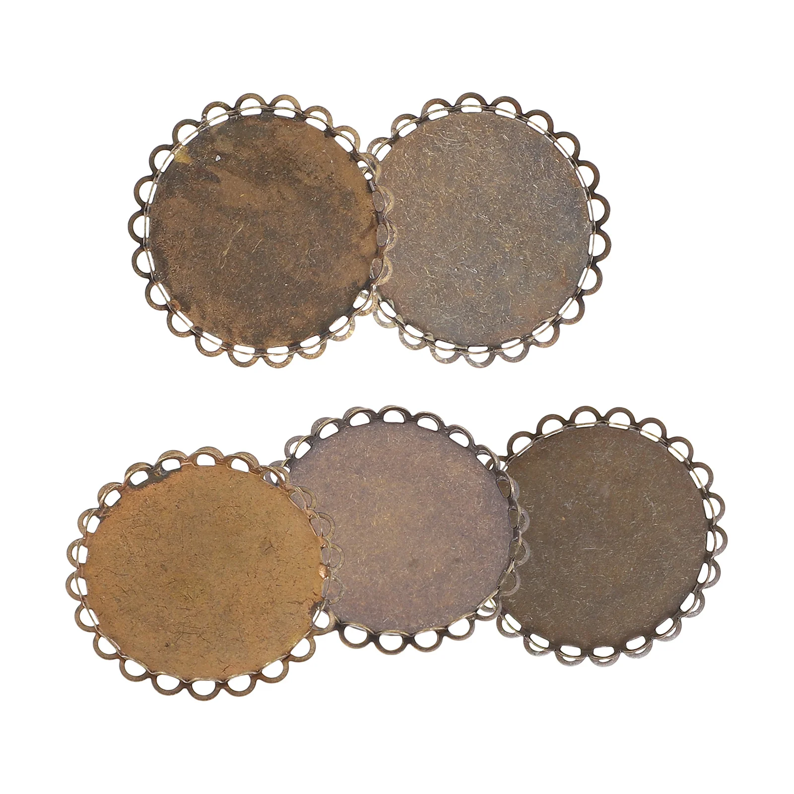 

5pcs Metal Breastpin Trays Brooch Bases For Diy Jewelry Making Accessories Vintage Lapel Pin Craft Retro Badge Holder