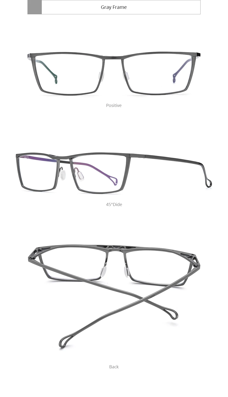 FONEX Reines Titan Brillengestell Männer Neue Marke Design Quadratische Brillen Japanische Handgemachte Ultraleichte Hochwertige Brillen 85722 – Detail 10