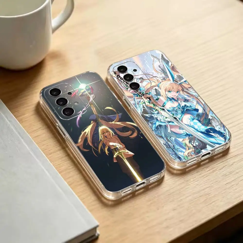 Anime F-FGO A-Artoria Pendragon  Clear Soft Silicone Phone Case for Samsung S25 S24 S23 S22 S21 S20 Ultra Plus