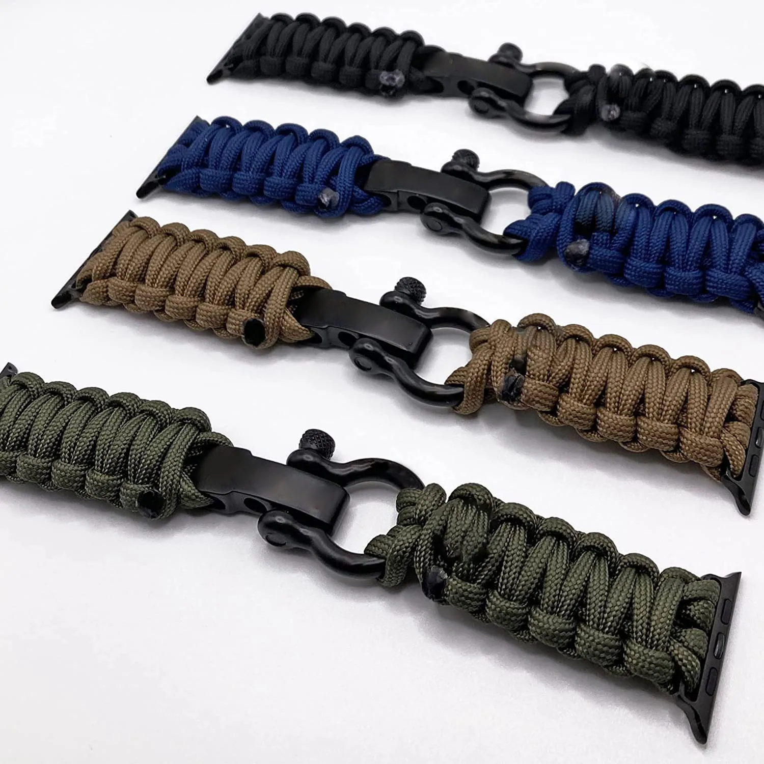 Umbrella Rope Strap For Apple Watch Ultra 49mm 8 7 45mm 41mm Nylon Man Band For iWatch Series 6 5 4 3 SE 44mm 42mm 40mm 38mm