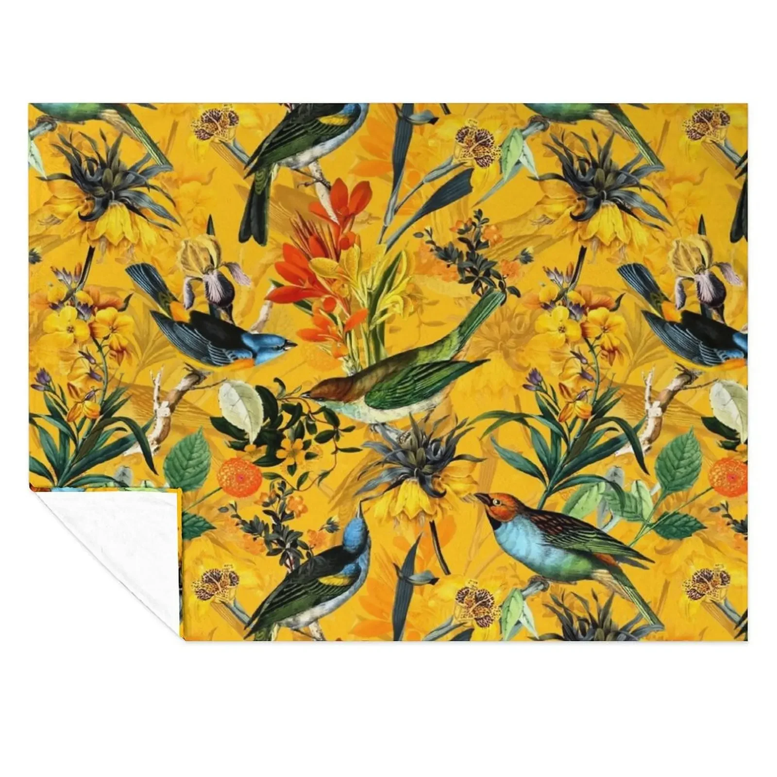 

Pierre Joseph Redoute vintage flowers and hummingbirds nostalgic pattern Throw Blanket Stuffeds Soft Blankets