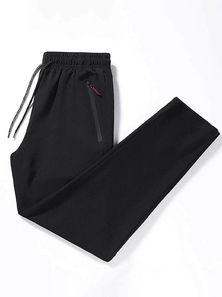 

CLARA Summer Ice Silk Loose Fit Casual Pants Men's Lightweight Drapey Qui Dry Sport Trousers Straight Leg mid Waist