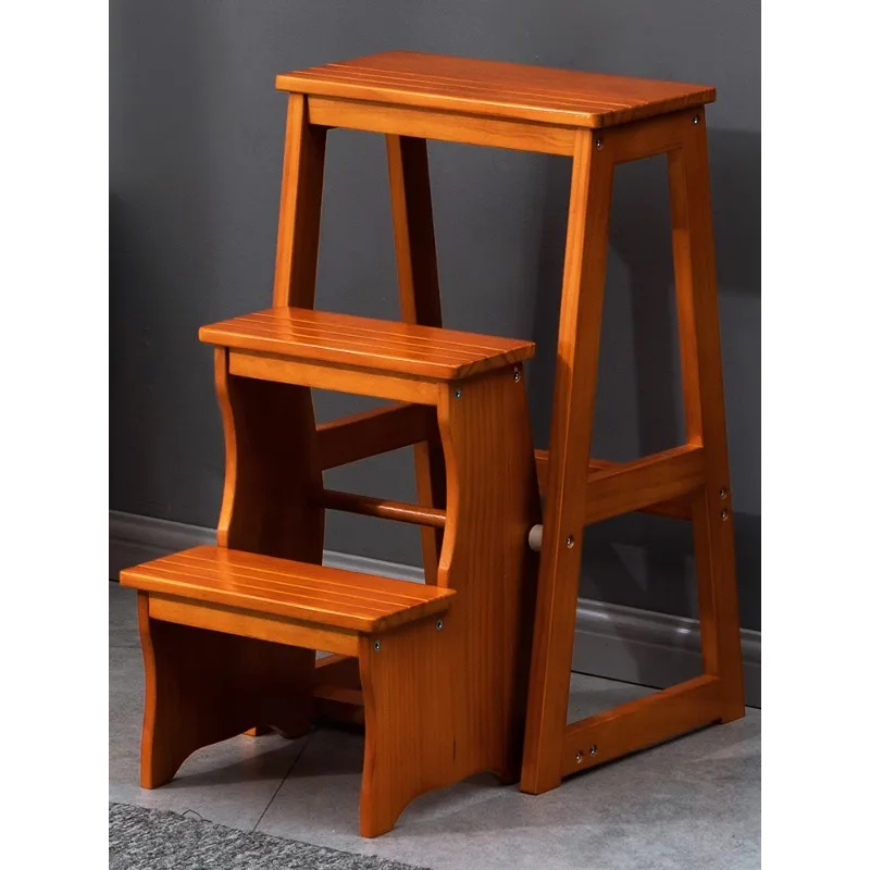 

Solid wood folding stool, maza, portable, sturdy, shoe-changing stool, small bench