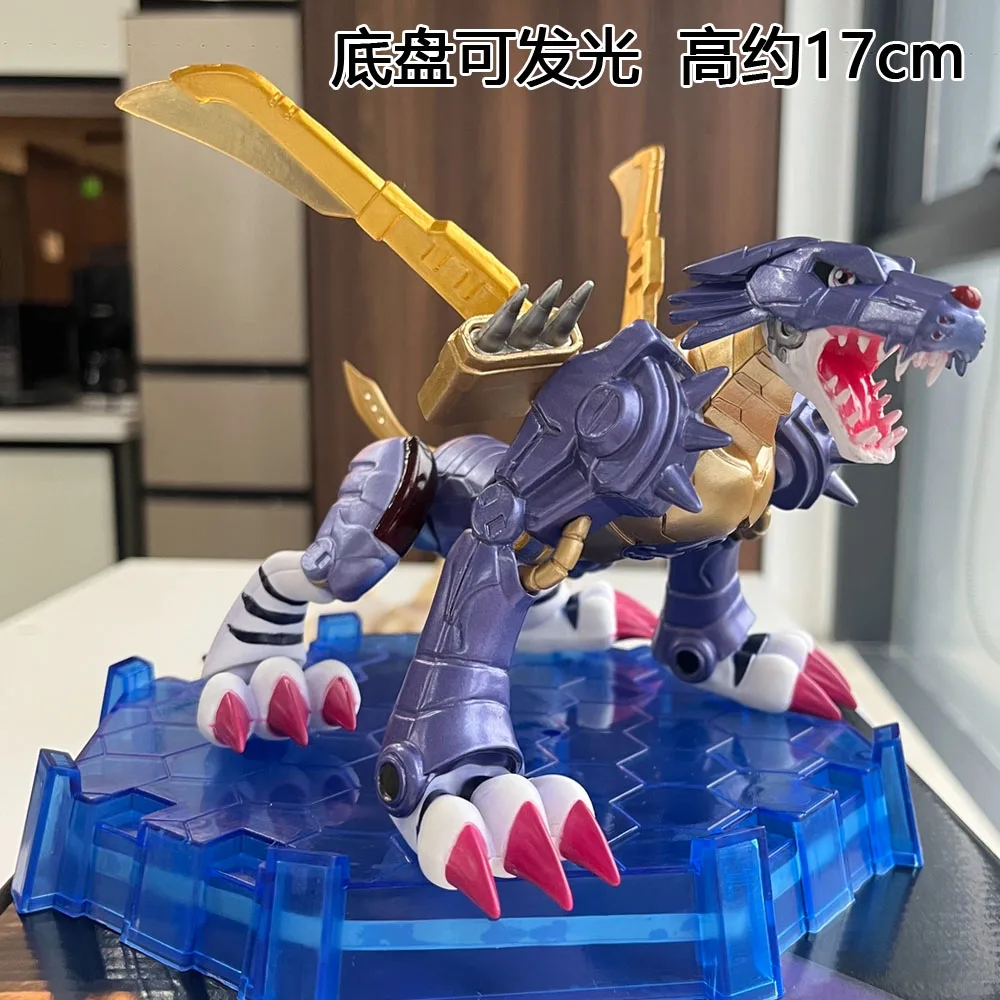 Cartoon Digimon Adventure Anime Figures Gk Metal Garurumon Action Figure Pvc Model Statue Desktop Collection Doll Kid Toy Gifts