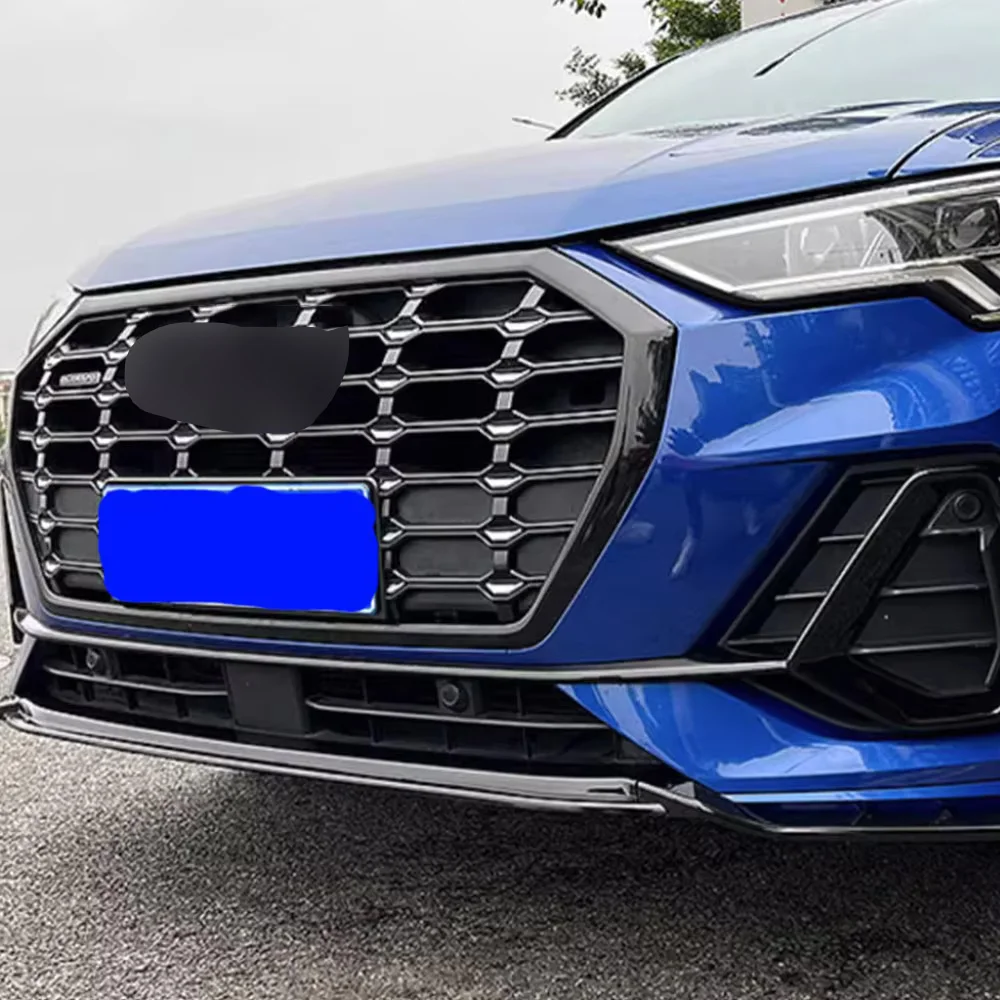 For Audi Q5 Front Bumper Lip Splitter Diffuser Frontal Body Kit ABS Gloss Black Carbon Look Car Accessories 2019 2020 2021
