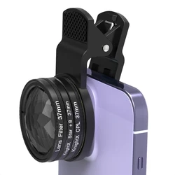 KnightX Special Effects Prism Lens Phone clip 37mm CPL Prism filter ND Macro Lens kit Mobile Lenses For iPhone Samsung