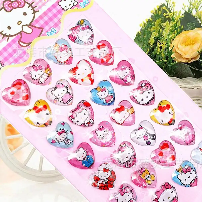 160 Particles Sanrios Hello Kitty Stickers 1Cm Mini 3D Nail Accessories Diy Toys Anime Cartoon Nails Stickers Decoration Toys