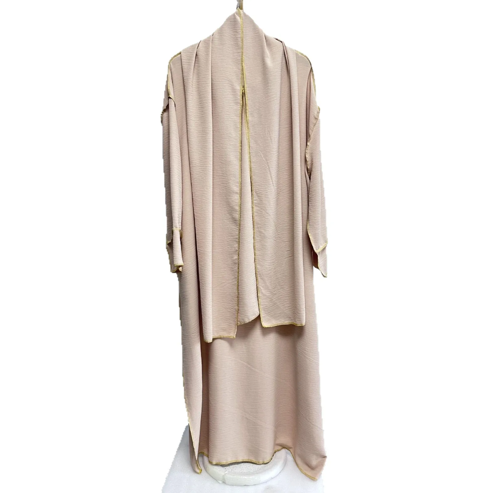 Ele dames ample or Tead Dr avec écharpe et kets Faionable longue Robe K05 vêtements ethniques transfrontaliers pour femmes