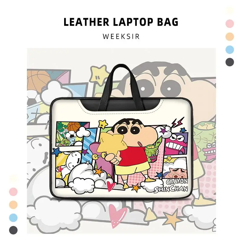 

Miniso Crayon Shin-chan Stitch Laptop Bag 14 15.6 Inch Waterproof and Shockproof Laptop Bag for Macbook Air Pro16 Dell Handbag