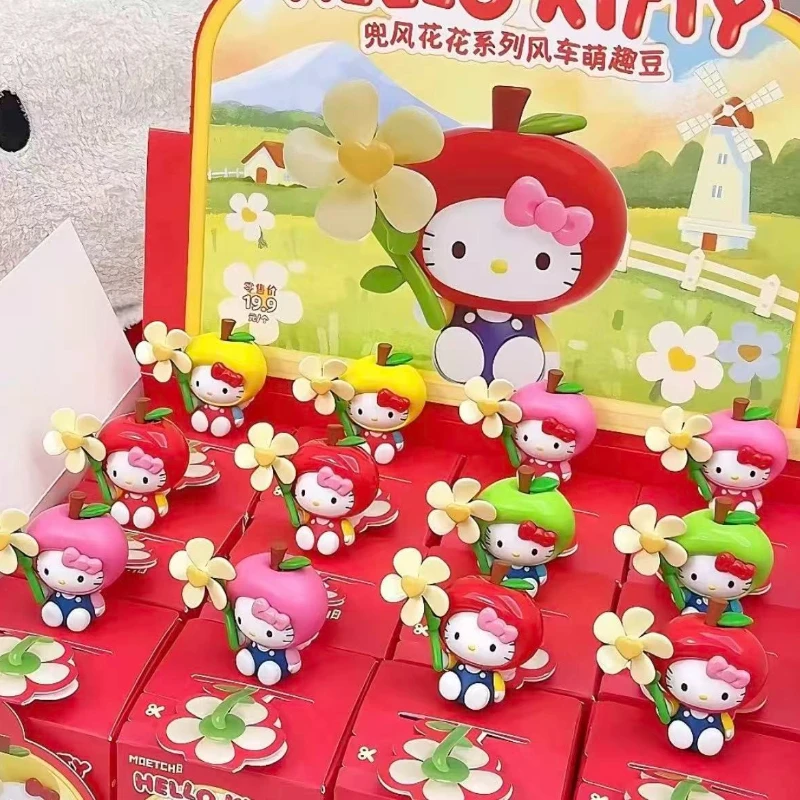 

Sanrio Character Hello Kitty Windy Flower Windmill Series Blind Box Cute Doll Model Action Figure Collect Ornament Boy Girl Gift