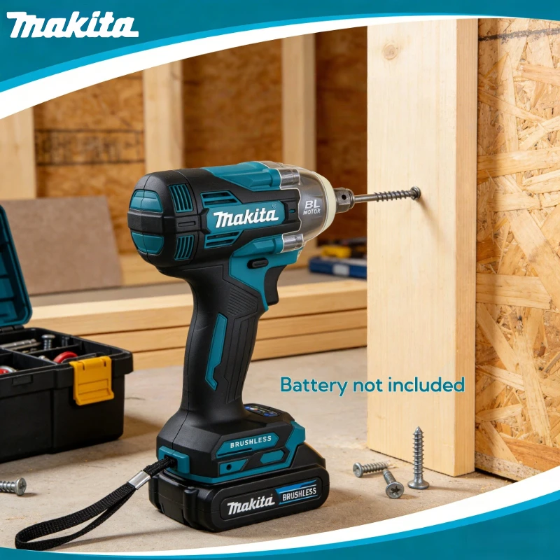 

Бесщеточный ударный гайковерт Makita TW004G 18В с эргономичной рукояткой для автомобильных шин и гаек, электроинструмент для авторемонта