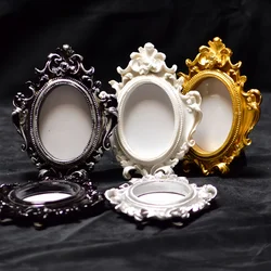 3D Large Photo Frame Silicone Gypsum Mold For Decorating Tools Frame Plaster Concrete Mould Desktop Decoration Accessories