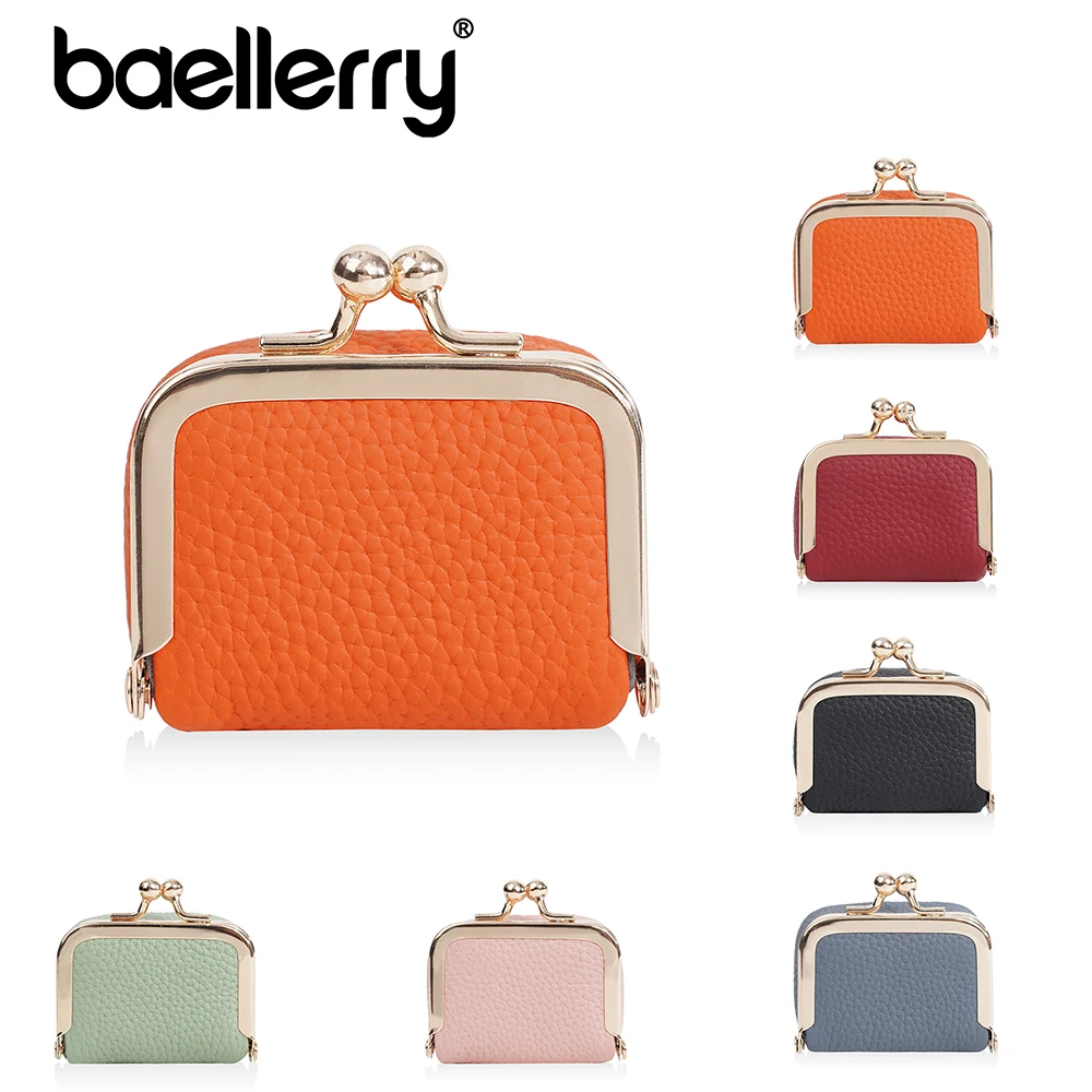 Baellerry Leather Mini Jewelry Case Organizer for Earrings Rings, Small Wallet with Zipper Pocket for Coin Airpods, Cute Portabl