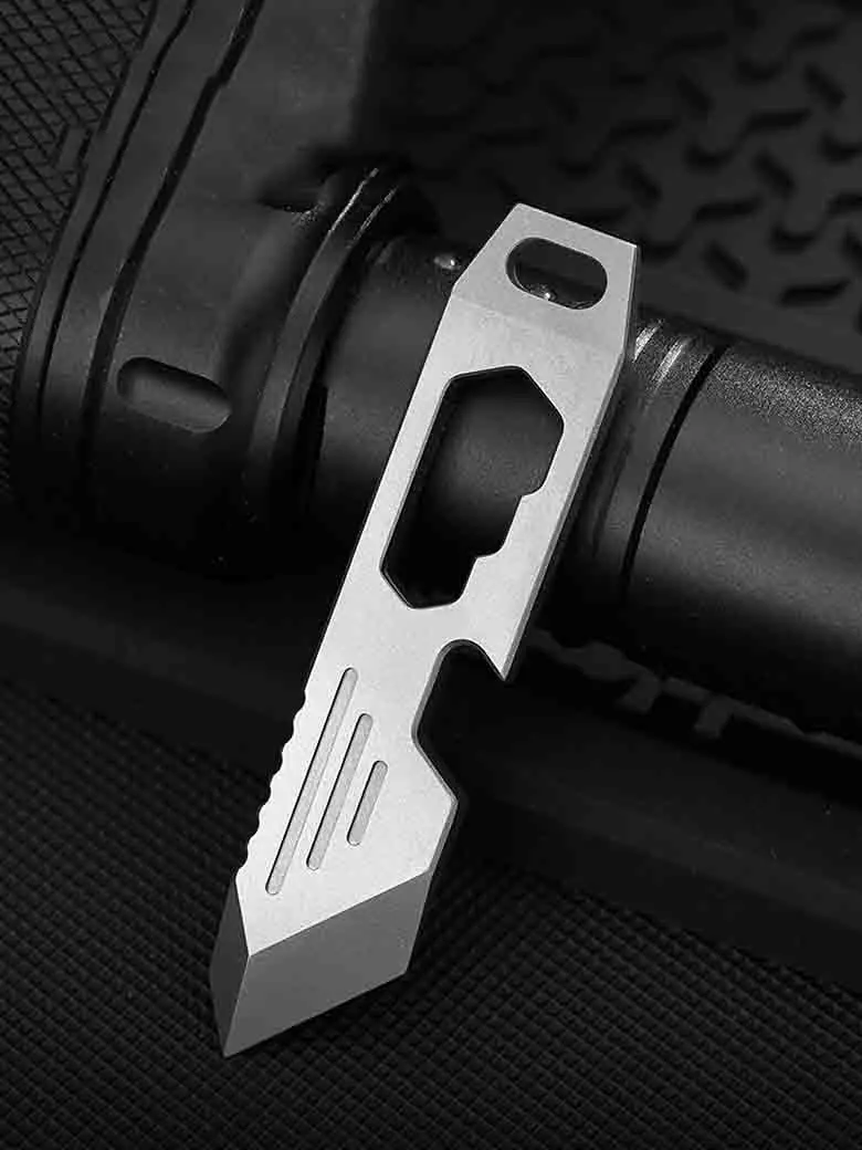 60mm Mini Titan-Brecheisen Schlüsselanhänger EDC Multifunktions-Öffner Gadget Schlüsselanhänger Hebelwerkzeug Flaschenöffner – Detail 11