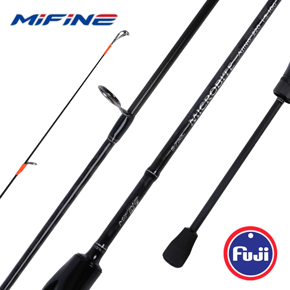 MIFINE MICROBITE Ajing Spinning Rod XUL-UL Fishing Rod 2g/3g/5g/8g/10g Saltwater and Freshwater Light Rock Fishing FUJI Ring