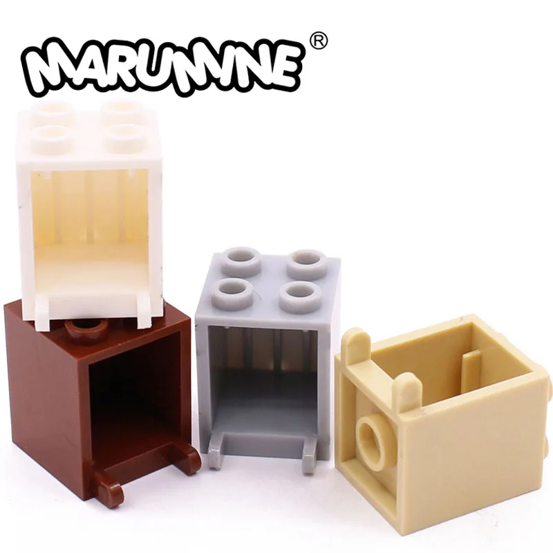 Marumine MOC 4345 4346 Container Box 2x2x2 with Slots Parts Model 80PCS Letterbox Mailbox DIY Building Blocks Toys Accessories