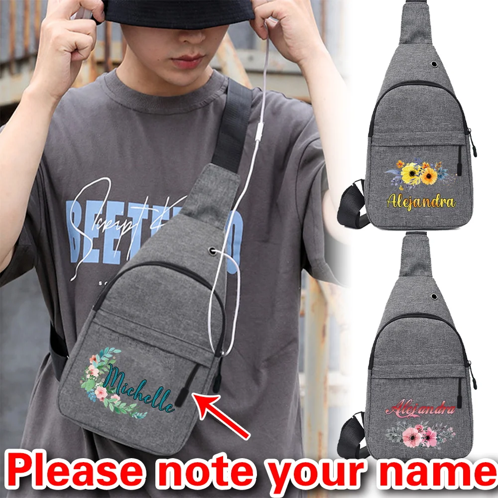 

Персонализированная индивидуальная повседневная уличная нагрудная сумка, мужская сумка через плечо, дорожная сумка