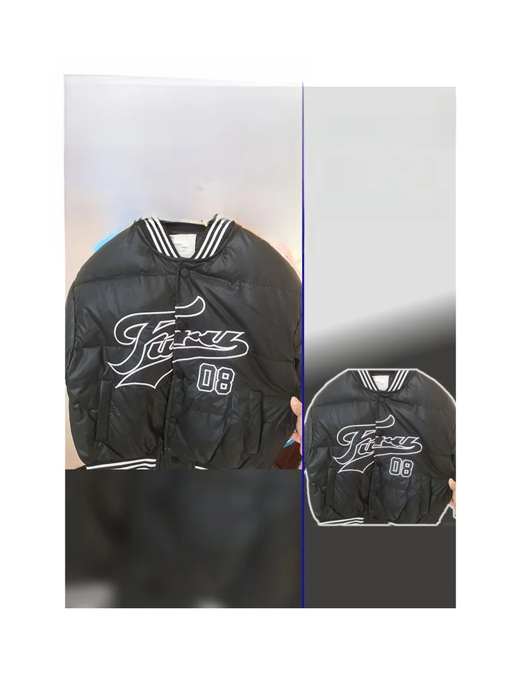 

Новая женская зимняя куртка оверсайз из хлопка в уличном стиле, теплая, с воротником-стойкой, универсальная, свободного кроя