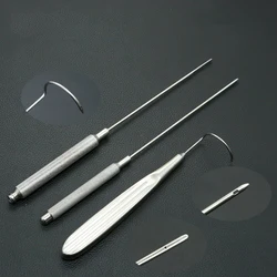 Facelift Surgery Face Guide Needle With Hole Stainless Steel Puncture Facial Peeler Wire Carving Large V Buried Wire Guide - Chi