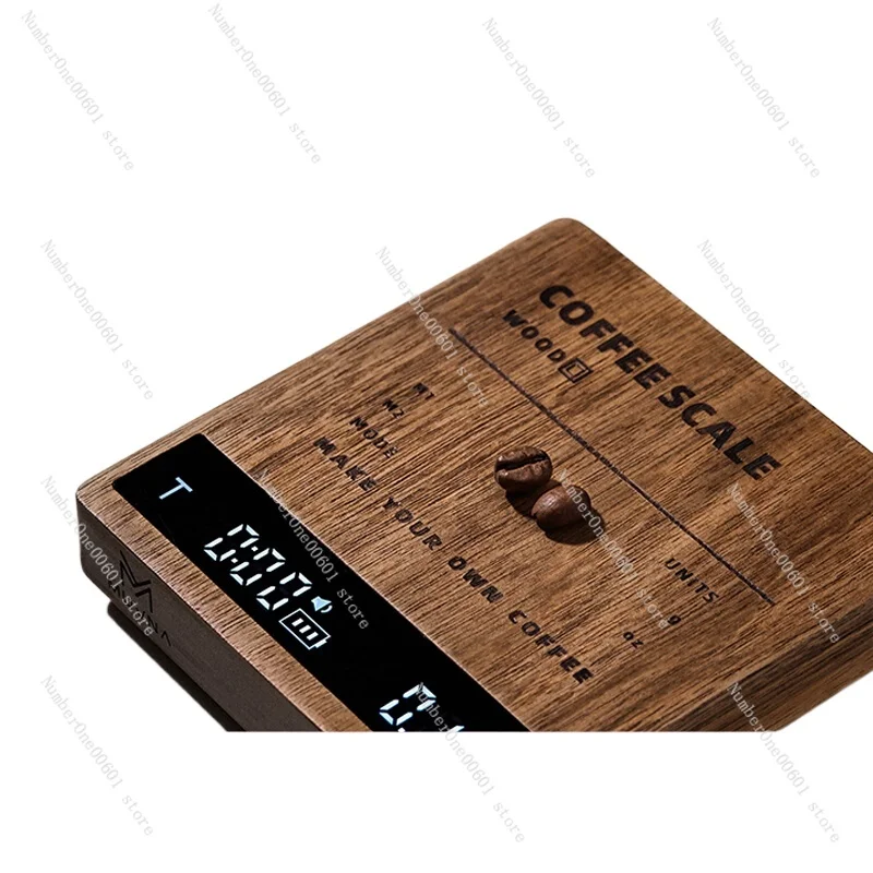 

Walnut Electronic Scale for Household Hand Brewed Coffee with Precision Timing Scale