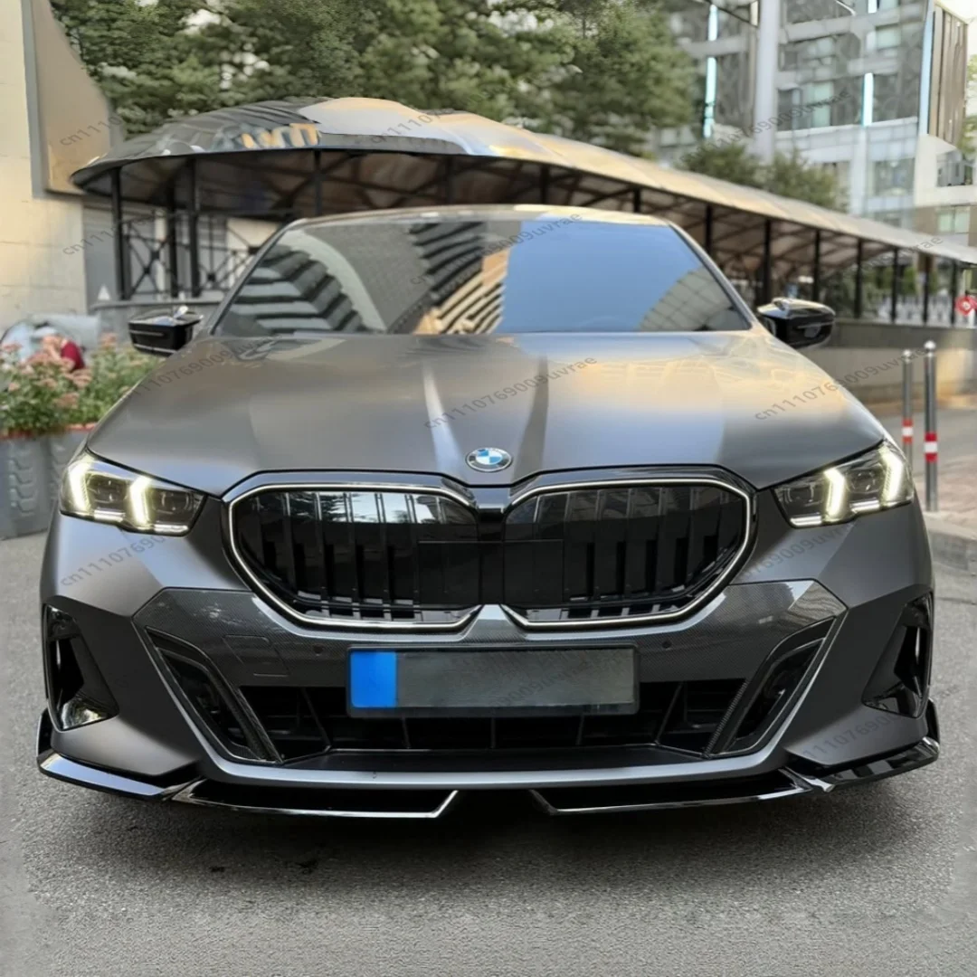 

For BMW 5 Series G60 G61 520i 520d i5 M60 M Sport 2024-2026 Front Bumper Lip Splitter Spoiler Diffuser Gloss Black Body Kit Trim