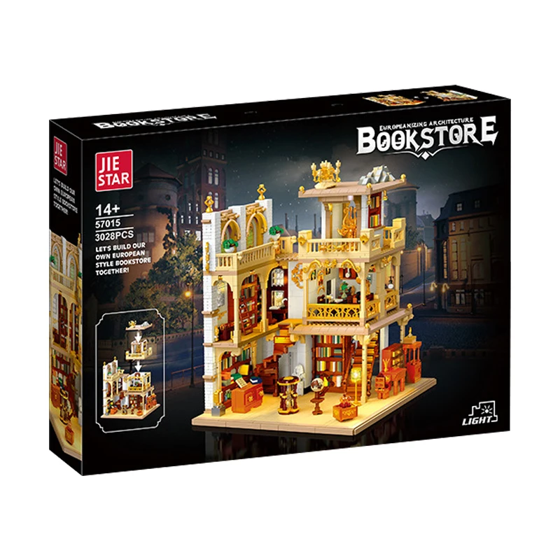 IN STOCK 57015 MOC Creative City Light Book House Building Blocks Bricks Construction Assembling Children's Toys Christmas Gift